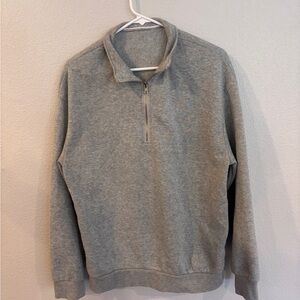 Men's Gray Quarter-Zip Sweater